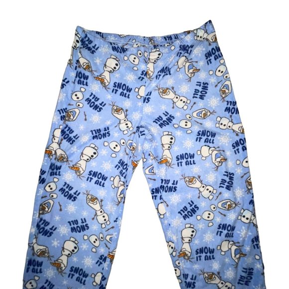 Briefly Stated Disney Frozen Movie Womens Pajamas L Fleece Christmas Holiday - Picture 6 of 10